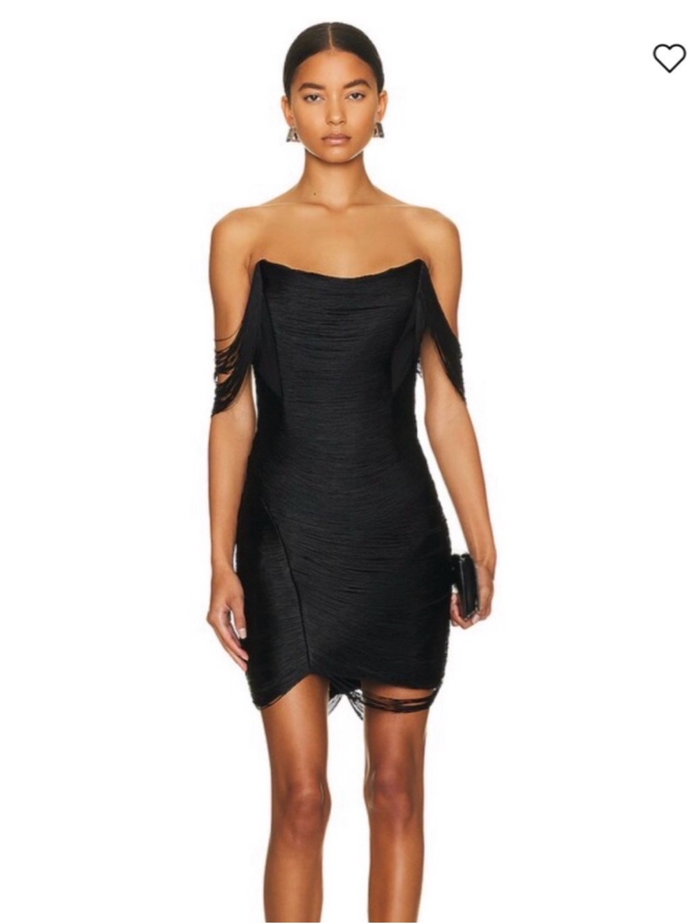 Simkhai Black Off-Shoulder Cocktail Dress